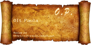 Olt Paula névjegykártya